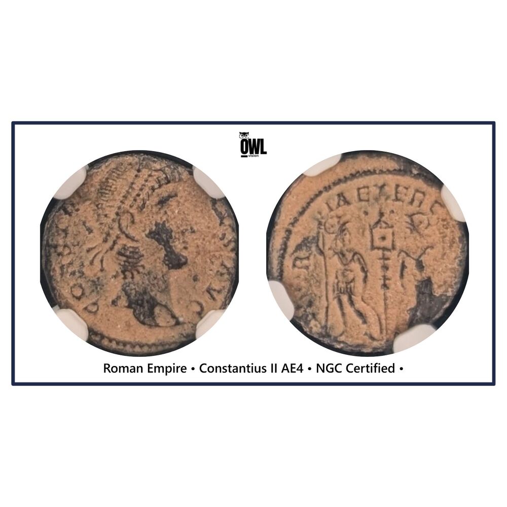 Roman Empire • Constantius II AE4 • NGC Certified • UMM Finds NorCal